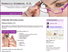 Tablet Screenshot of dobbinsoptometry.com